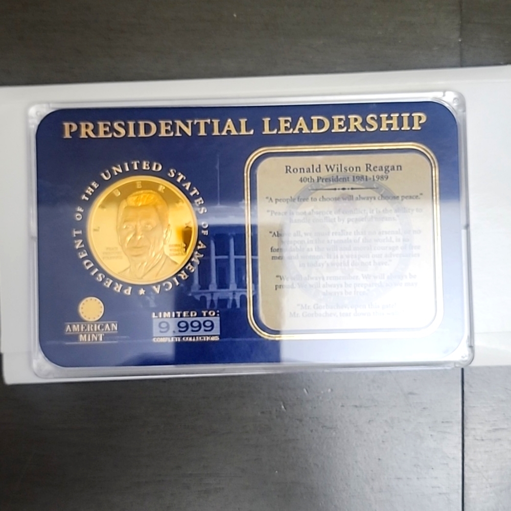 Ronald Reagan layered 24k gold